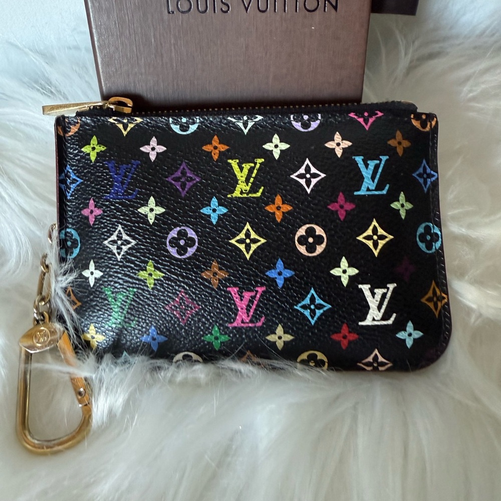 Louis Vuitton Black Multicolor Monogram Wristlet - Picture 3 of 17